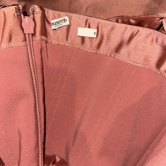 NWOT HOUSE OF CB 'Toira' Rose Draped Corset Dress sz S - Picture 8 of 9